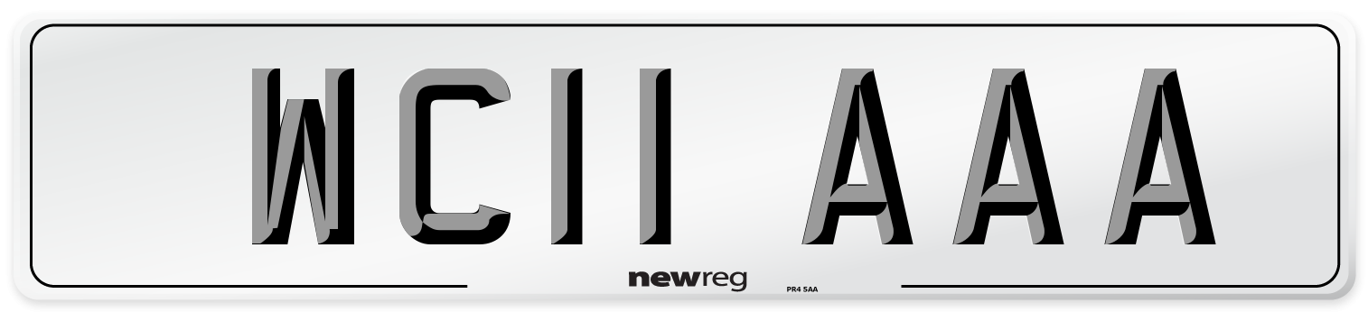 WC11 AAA Number Plate from New Reg